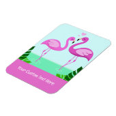 Custom Text Flamingo Love Magneet (Linkerzijde)