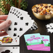 Custom Text Flamingo Love Pokerkaarten (Insitu)