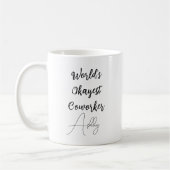 Custom Text Fun Humor World's Okayest Cowerker Koffiemok (Links)