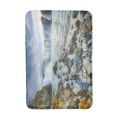 Custom Text Godafoss Waterfall, IJsland Badmat (Voorkant Verticaal)