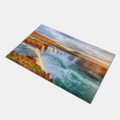 Custom Text Godafoss Waterfall, IJsland Deurmat (Schuin)