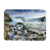 Custom Text Godafoss Waterfall, IJsland Magneet (Horizontaal)