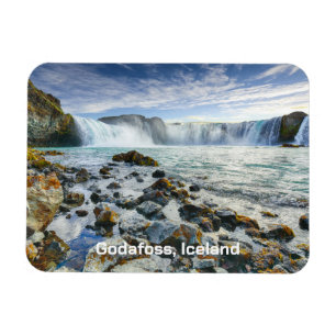 Custom Text Godafoss Waterfall, IJsland Magneet