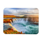 Custom Text Godafoss Waterfall, IJsland Magneet (Horizontaal)