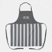 Custom text grey white striped  schort (Voorkant)