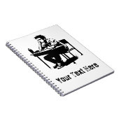 Custom Text Grunge Student Art Notebook Notitieboek (Rechterzijde)