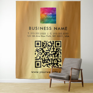 Custom Text Logo Faux Gold Sjabloon Extra Large XL Wandkleed