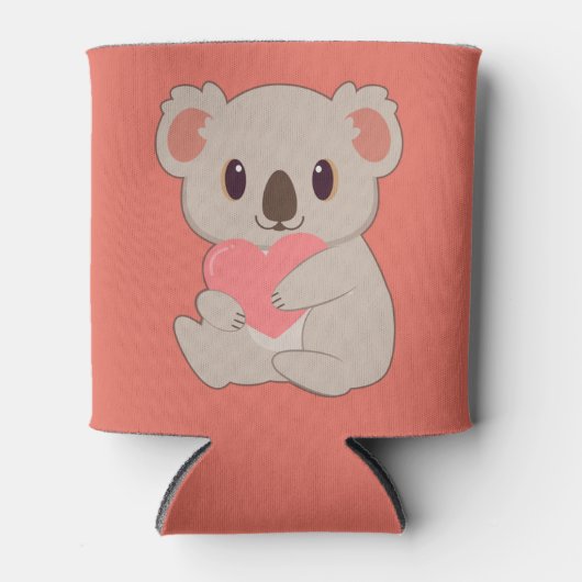 Custom Text Love Koala Blikjeskoeler (Voorkant)