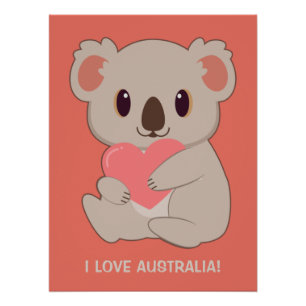 Custom Text Love Koala Perfect Poster