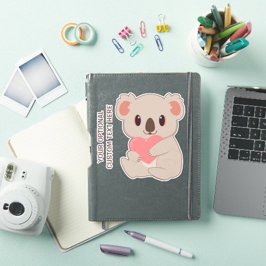 Custom Text Love Koala Sticker (iPad Cover)