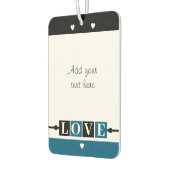 Custom text lovebirds romantic Valentine blue Luchtverfrisser (Links)
