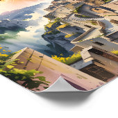 Custom Text Matera Italy Travel Sassi di Matera Poster (Hoek)