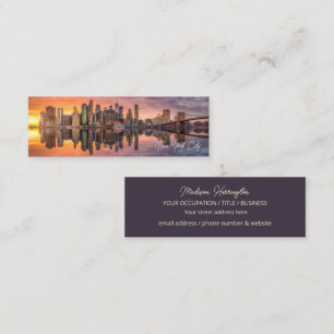 Custom Text New York City Skyline Contactkaartje