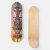 Custom Text New York City Skyline Skateboard (Voorkant)