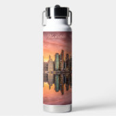 Custom Text New York City Skyline Waterfles (Voorkant)