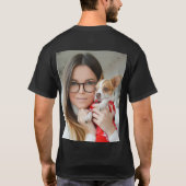 Custom Text Or Name & Photo On The Back  T-shirt (Achterkant)