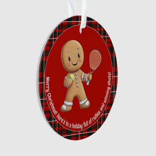 🎾🎄Custom text,  Padel Powered Christmas (devant)