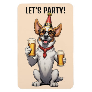 Custom Text Party Animal Magneet