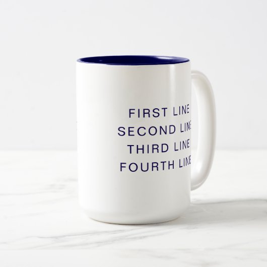Custom Text Personalized Two-Tone Color Mug (Devant droit)