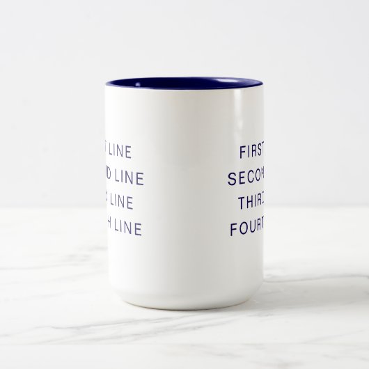 Custom Text Personalized Two-Tone Color Mug (Centre)