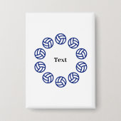 Custom Text Personalized Volleyball Button (Voorkant)
