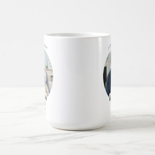 Custom Text Photo Best Grandpa Ever Koffiemok (Center)