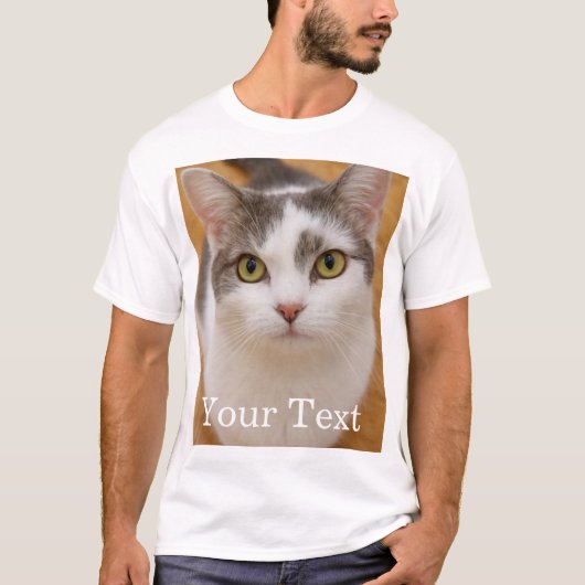 Custom Text Photo Personalized  T-shirt (Voorkant)