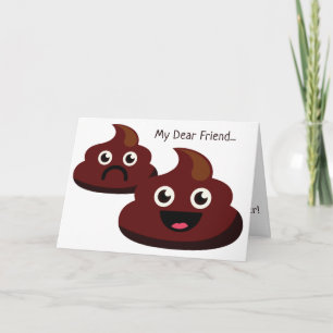 Custom Text Poop greeting card Kaart