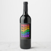 Custom Text Pride Wijn Etiket (Voorkant)