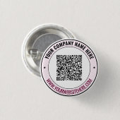 Custom Text QR Code Promotional Buttons Template (Voorkant /achterkant)