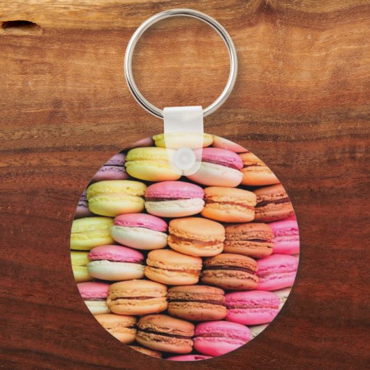 Custom Text Quirky Macaroons Sleutelhanger (Achterkant)