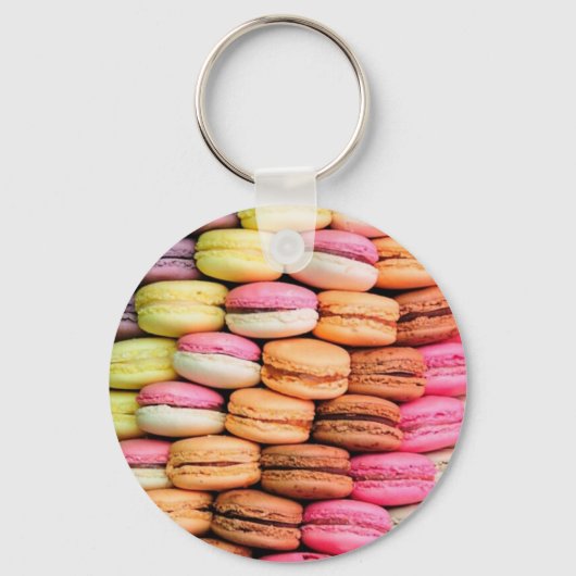 Custom Text Quirky Macaroons Sleutelhanger (Achterkant)