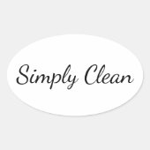 Custom Text Simply Clean Oval Sticker Sheet (Voorkant)