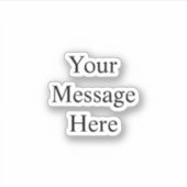 Custom Text Sticker Bouw je eigen Sticker (Voorkant)