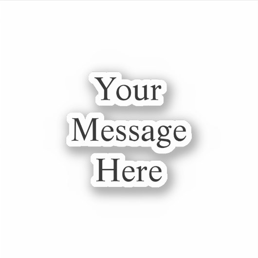 Custom Text Sticker Bouw je eigen Sticker (Voorkant)