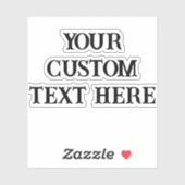 Custom Text Sticker Bouw je eigen Sticker (Vel)