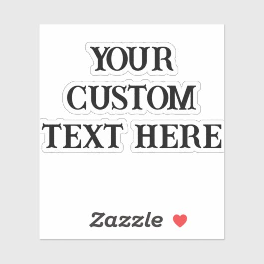 Custom Text Sticker Bouw je eigen Sticker (Vel)