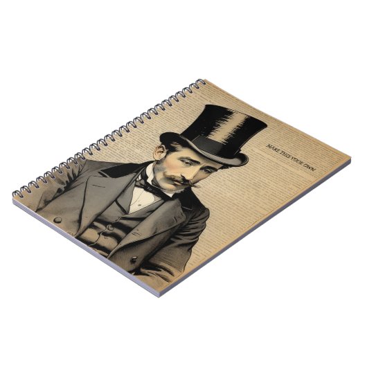 CUSTOM TEXT : The Gentleman | Notebook Journal (Côté gauche)