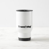 Custom Text Travel Mug in Clean White Finish (Centre)
