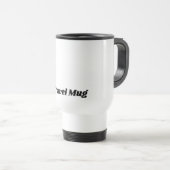 Custom Text Travel Mug in Clean White Finish Reisbeker (Voorkant rechts)