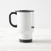 Custom Text Travel Mug in Clean White Finish Reisbeker (Links)
