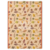 Custom text Trendy autumn background orange frames Klembord (Achterkant)