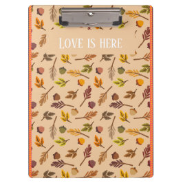 Custom text Trendy autumn background orange frames Klembord