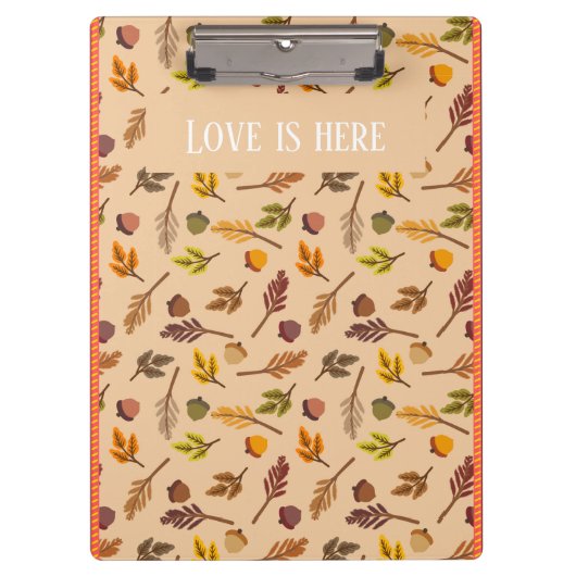 Custom text Trendy autumn background orange frames Klembord (Voorkant)