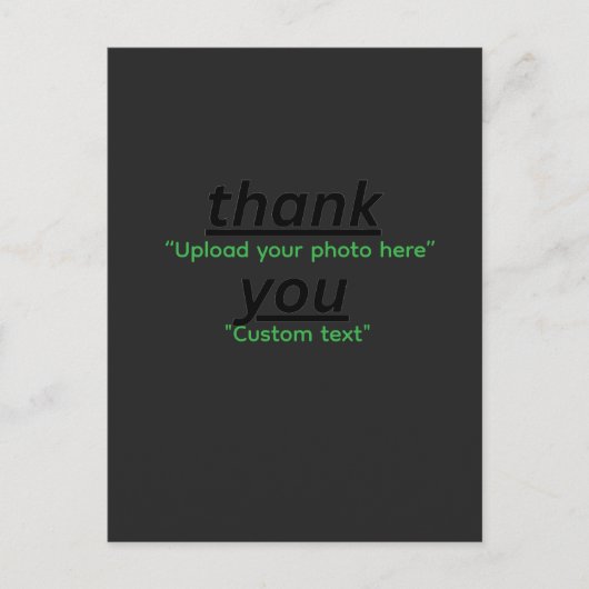 Custom Text & Upload Your Photo Personalized Briefkaart (Voorkant)