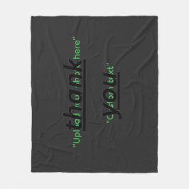 Custom Text & Upload Your Photo Personalized Fleece Deken