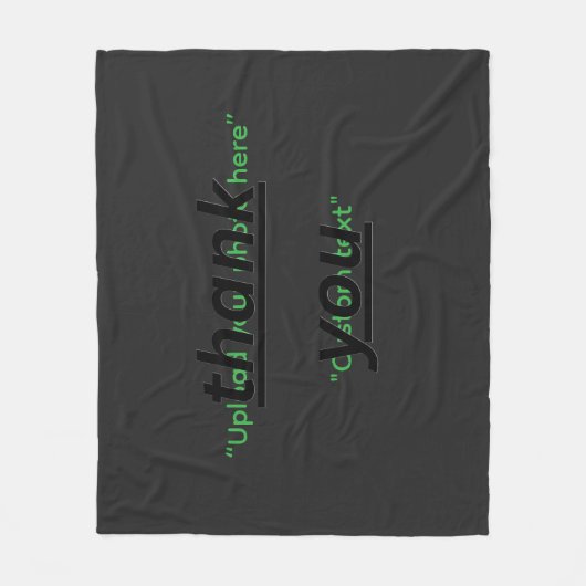 Custom Text & Upload Your Photo Personalized Fleece Deken (Voorkant)