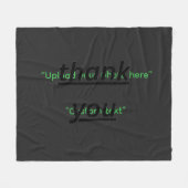 Custom Text & Upload Your Photo Personalized Fleece Deken (Voorkant (Horizontaal))