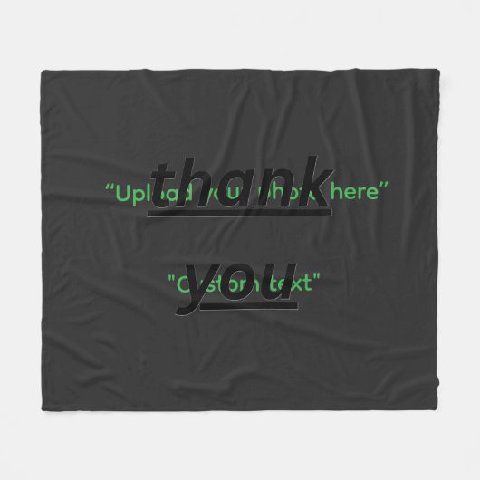 Custom Text & Upload Your Photo Personalized Fleece Deken (Voorkant (Horizontaal))