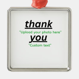 Custom Text & Upload Your Photo Personalized Metalen Ornament